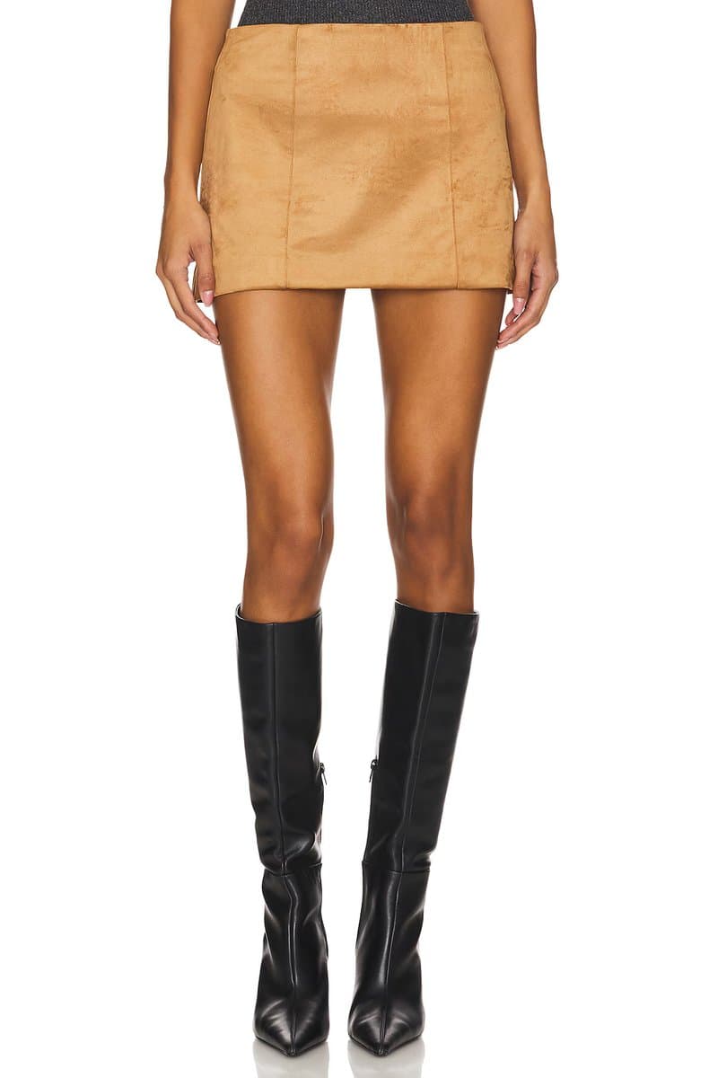 revolve Ginny Faux Suede Mini Skirt