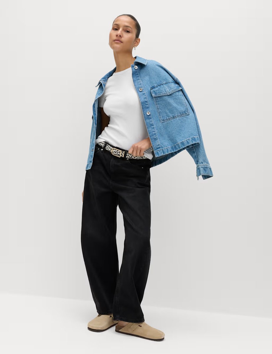 Marks & Spencer M&S Cotton Rich Ribbed Slim Fit T-Shirt Soft White - 2