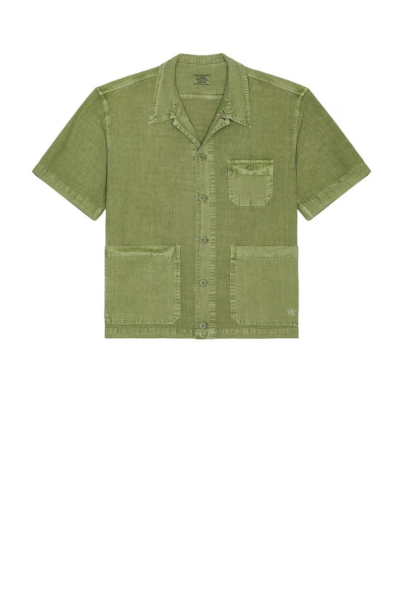 revolve Revolve Moss Green Pigment Shirt