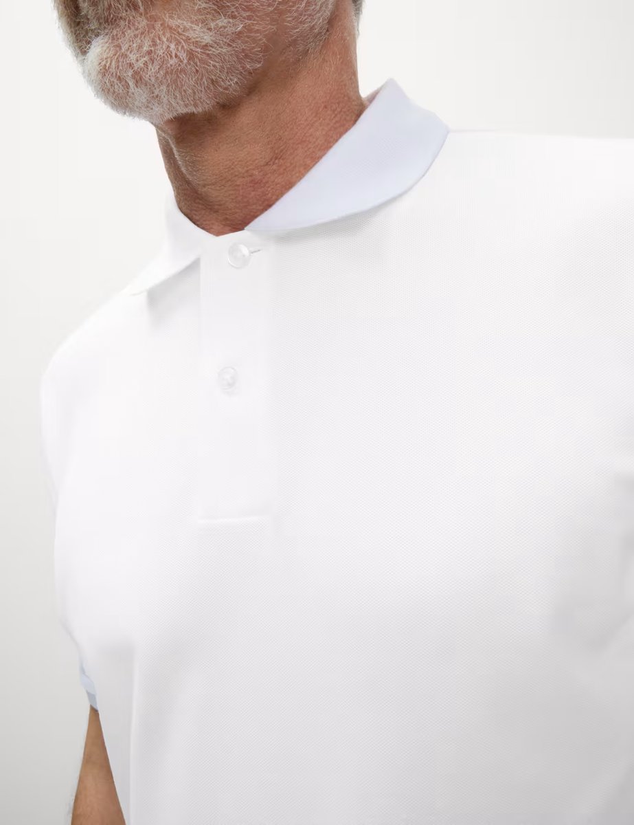 Marks & Spencer M&S Ultimate Regular Fit Pique Polo Shirt White - 2