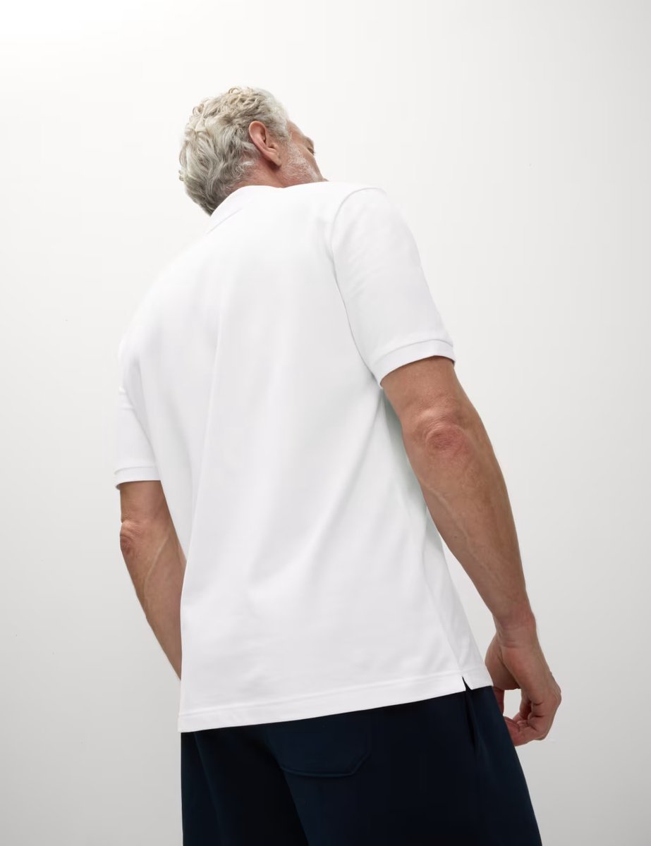 Marks & Spencer M&S Ultimate Regular Fit Pique Polo Shirt White - 4