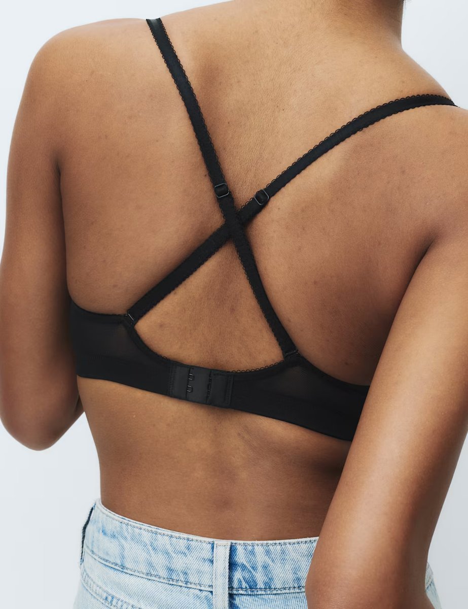 Marks & Spencer M&S Jasmine Lace Non Wired Plunge Bra (A-E) Black - 3