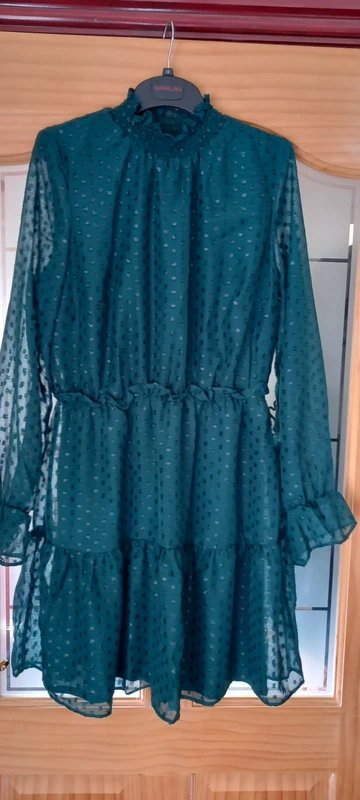 Little Mistress Brand new ladies Green Chiffon dress from Little Mistress size 14. - 4