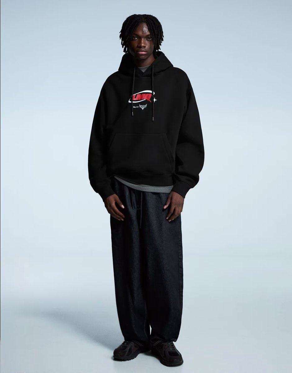 ASOS Bershka Cars print hoodie in black - 4