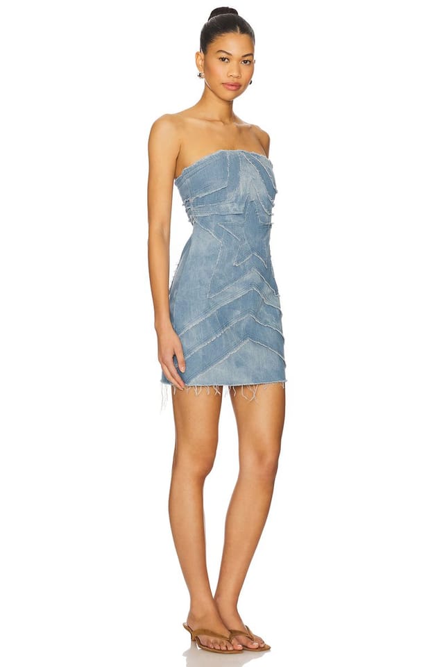 revolve Denim Star Strapless Tube Dress - 2