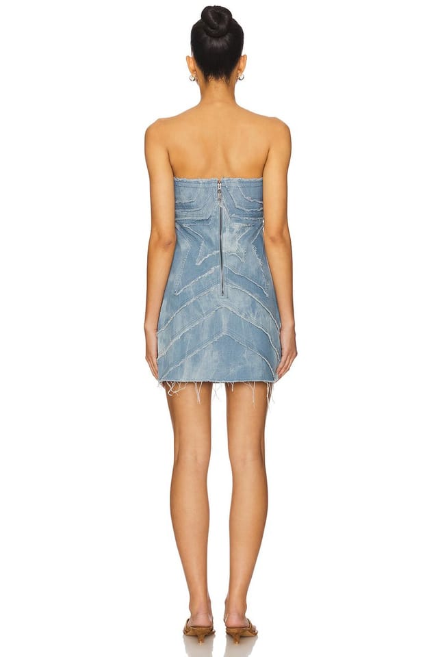 revolve Denim Star Strapless Tube Dress - 3
