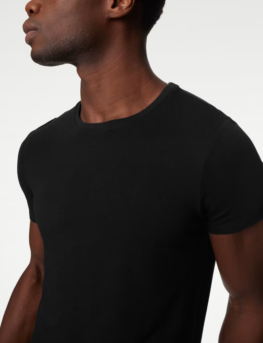 Marks & Spencer M&S 2 Pack Heatgen™ Light Thermal Short Sleeve Tops Black - 2