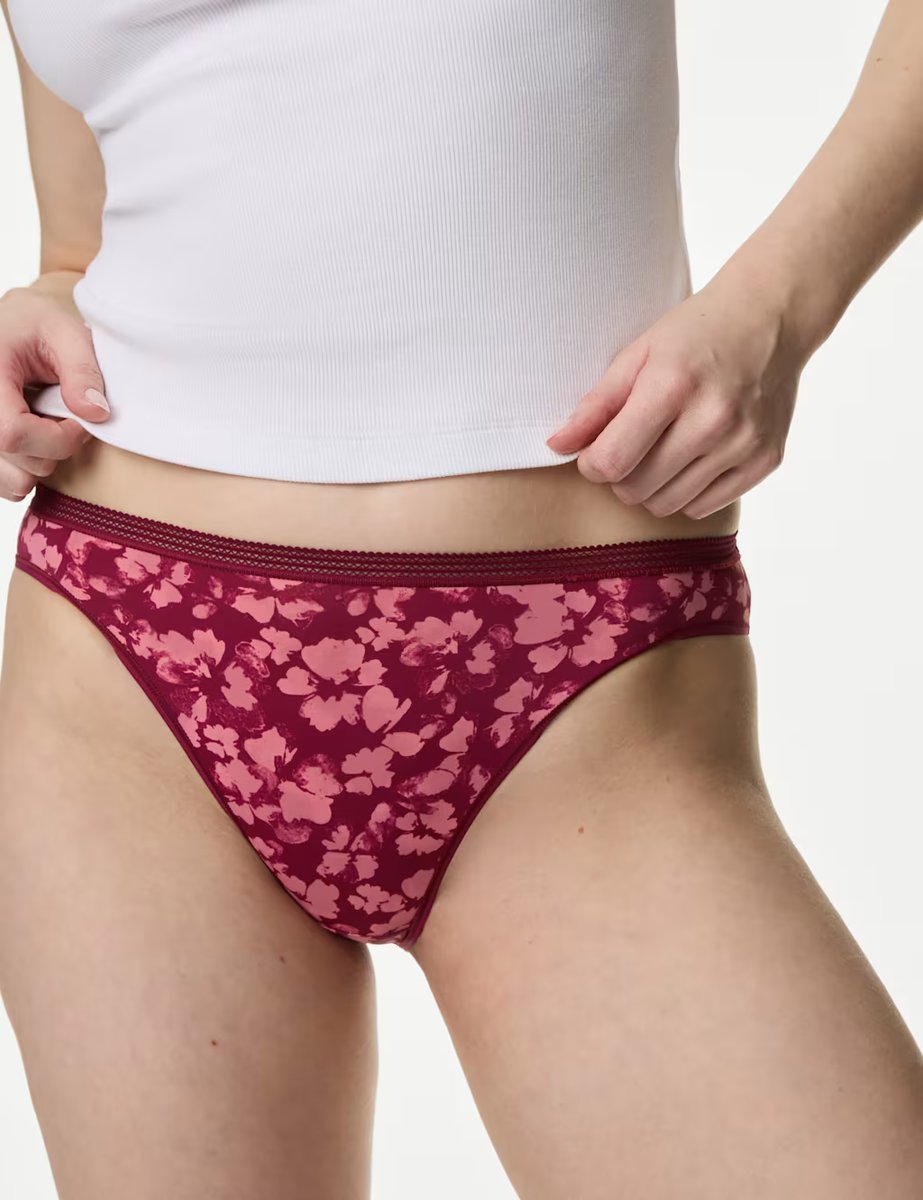 Marks & Spencer M&S 4pk Microfibre High Leg Knickers Raspberry - 2