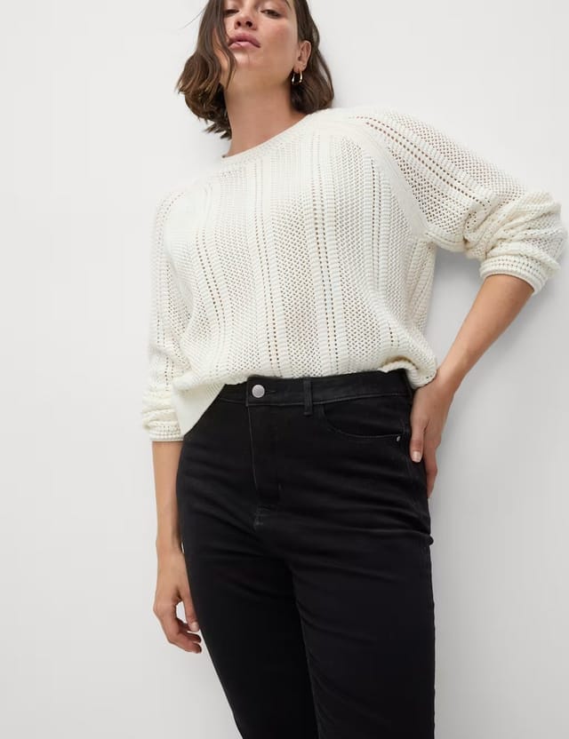 Marks & Spencer M&S Lily Magic Shaping High Waisted Jeans Black - 2
