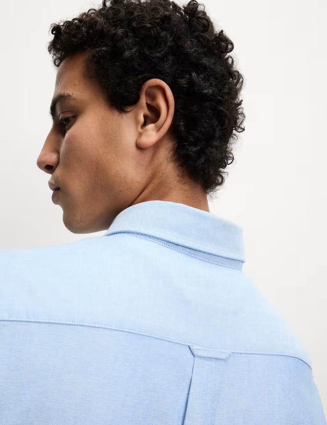 Marks & Spencer M&S Ultimate 2 Pack Short Sleeve Oxford Shirts Light Blue Mix - 2