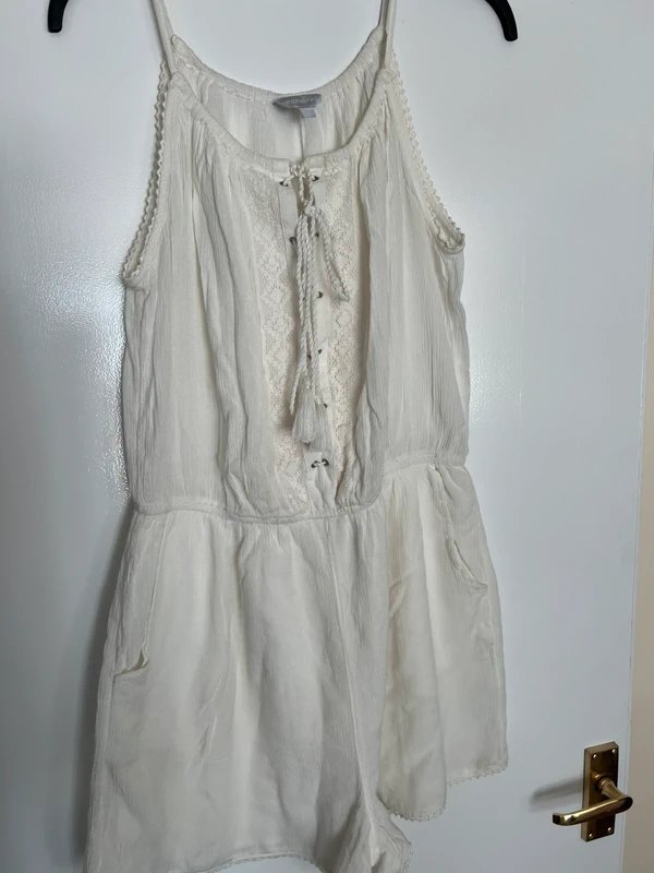The Collection Debenhams Ladies white cotton dress and off white short jumpsuit - 2