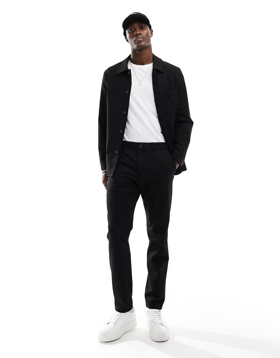 ASOS Selected slim fit suit trouser in black - 2