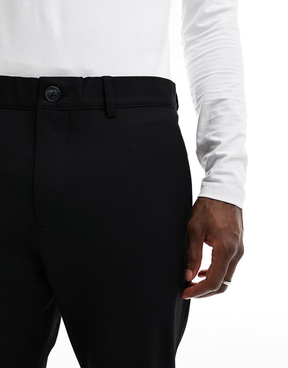 ASOS Selected slim fit suit trouser in black - 3