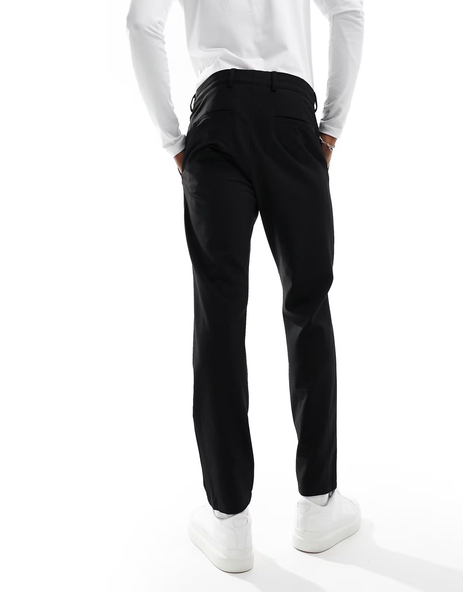 ASOS Selected slim fit suit trouser in black - 4