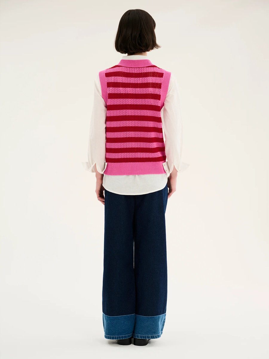 OMNES Bobbi Stripe Cotton Vest - 3