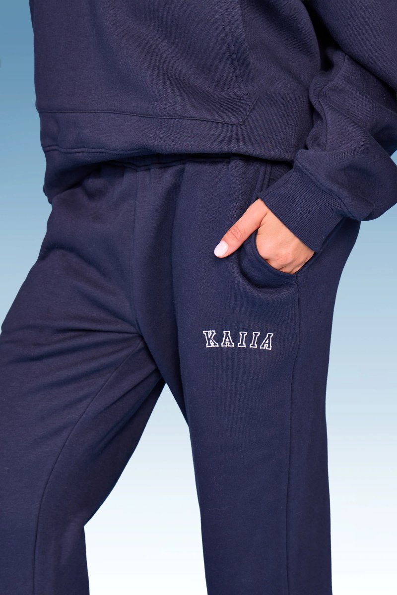 Kaiia Kaiia Apres Flared Joggers Navy - 2