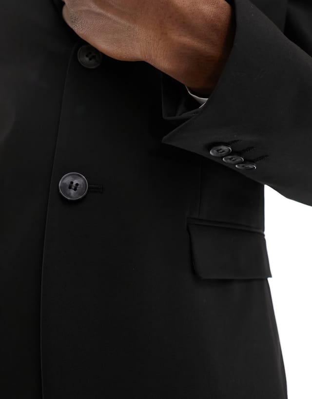 ASOS Selected slim fit suit jacket in black - 3