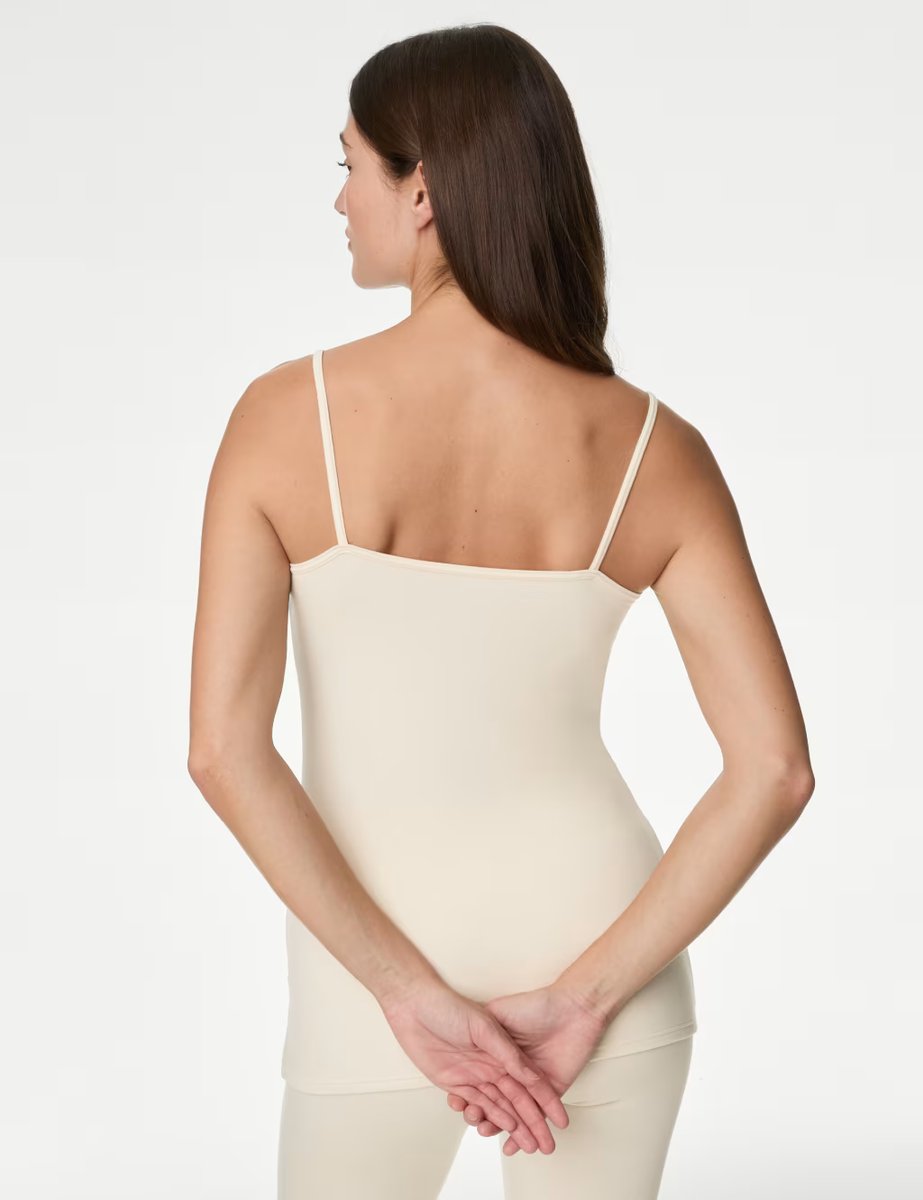Marks & Spencer M&S Heatgen™ Medium Thermal Strappy Vest Light Cream - 4