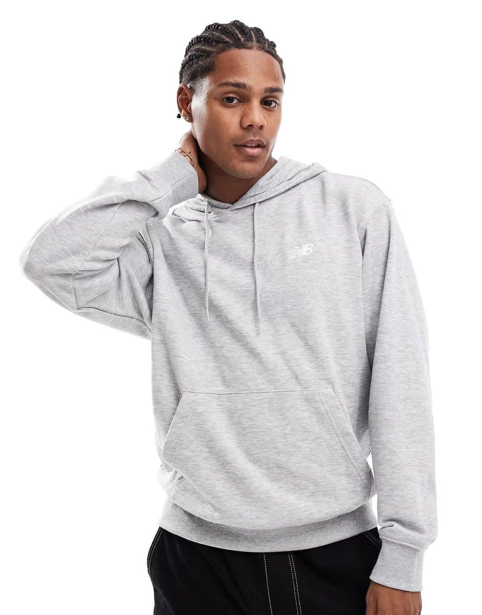 ASOS New Balance Sport essentials french terry hoodie in grey