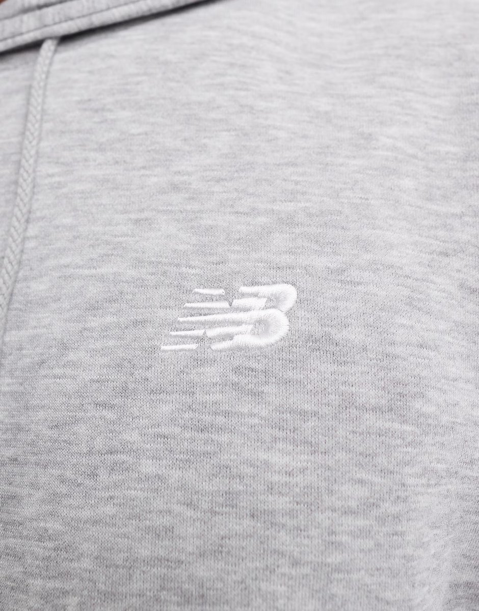 ASOS New Balance Sport essentials french terry hoodie in grey - 3