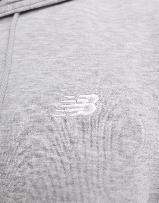 ASOS New Balance Sport essentials french terry hoodie in grey - 3