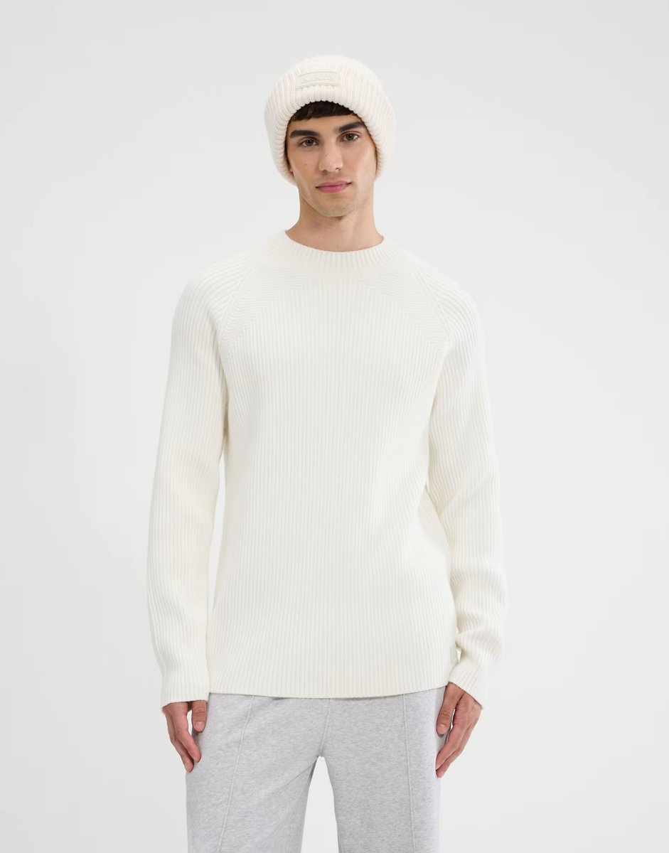 ASOS ellesse Bruciate knitted jumper in off white - 1