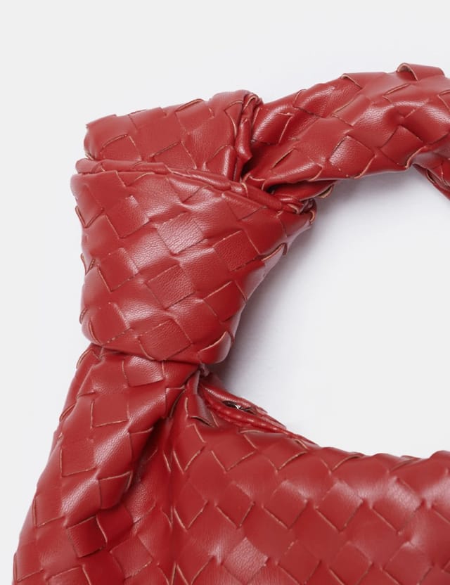Public Desire The Blame Red Woven Pu Knot Detail Mini Pu Bag - 2