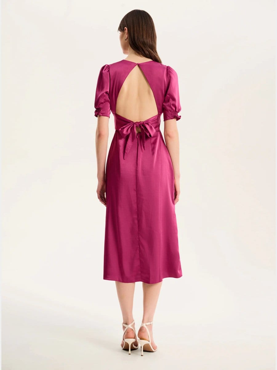 OMNES Odette Dress in Magenta - 4