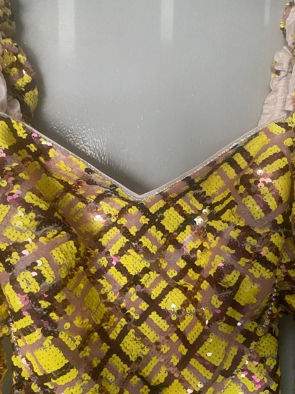 Asos luxe ASOS Luxe Mini Dress, Size 10  in Sequin Check Design - 2