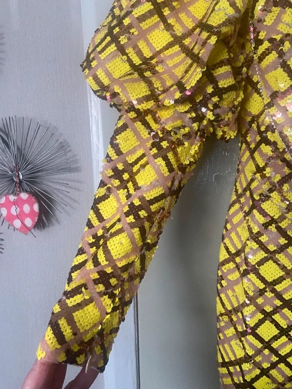 Asos luxe ASOS Luxe Mini Dress, Size 10  in Sequin Check Design - 3