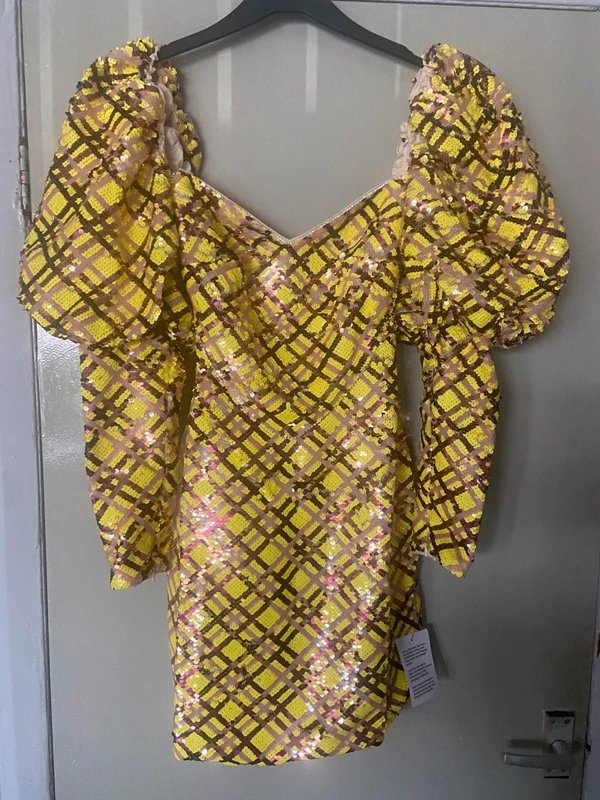 Asos luxe ASOS Luxe Mini Dress, Size 10  in Sequin Check Design - 4