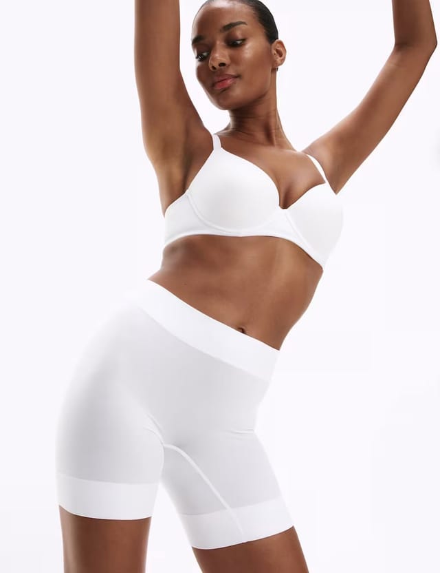 Marks & Spencer M&S 2 Pack Anti-Chafe Shorts White - 3