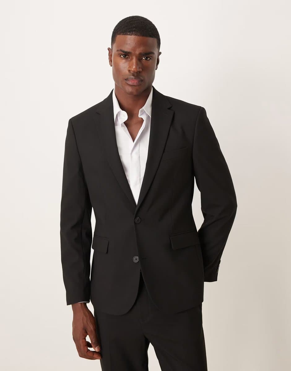 ASOS ASOS DESIGN slim suit jacket in black