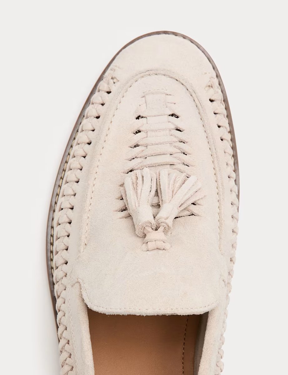 Marks & Spencer M&S Suede Slip On Loafers Stone - 2