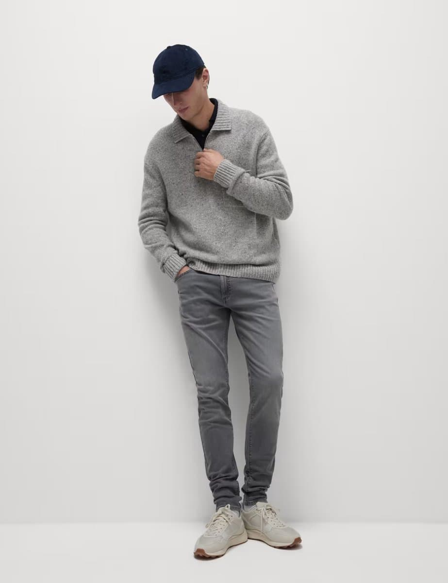 Marks & Spencer M&S Skinny Fit Stretch Jeans Mid Grey