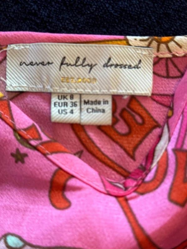 Never Fully Dressed Never Fully Dressed Pink Peace Cami Top Size 8 NEW