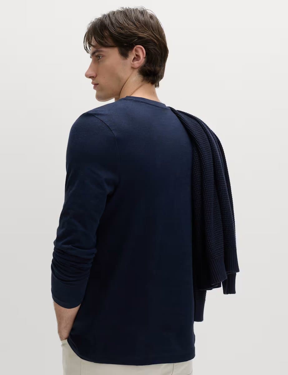 Marks & Spencer M&S Long Sleeve T-Shirts Dark Ink in Pack of 2