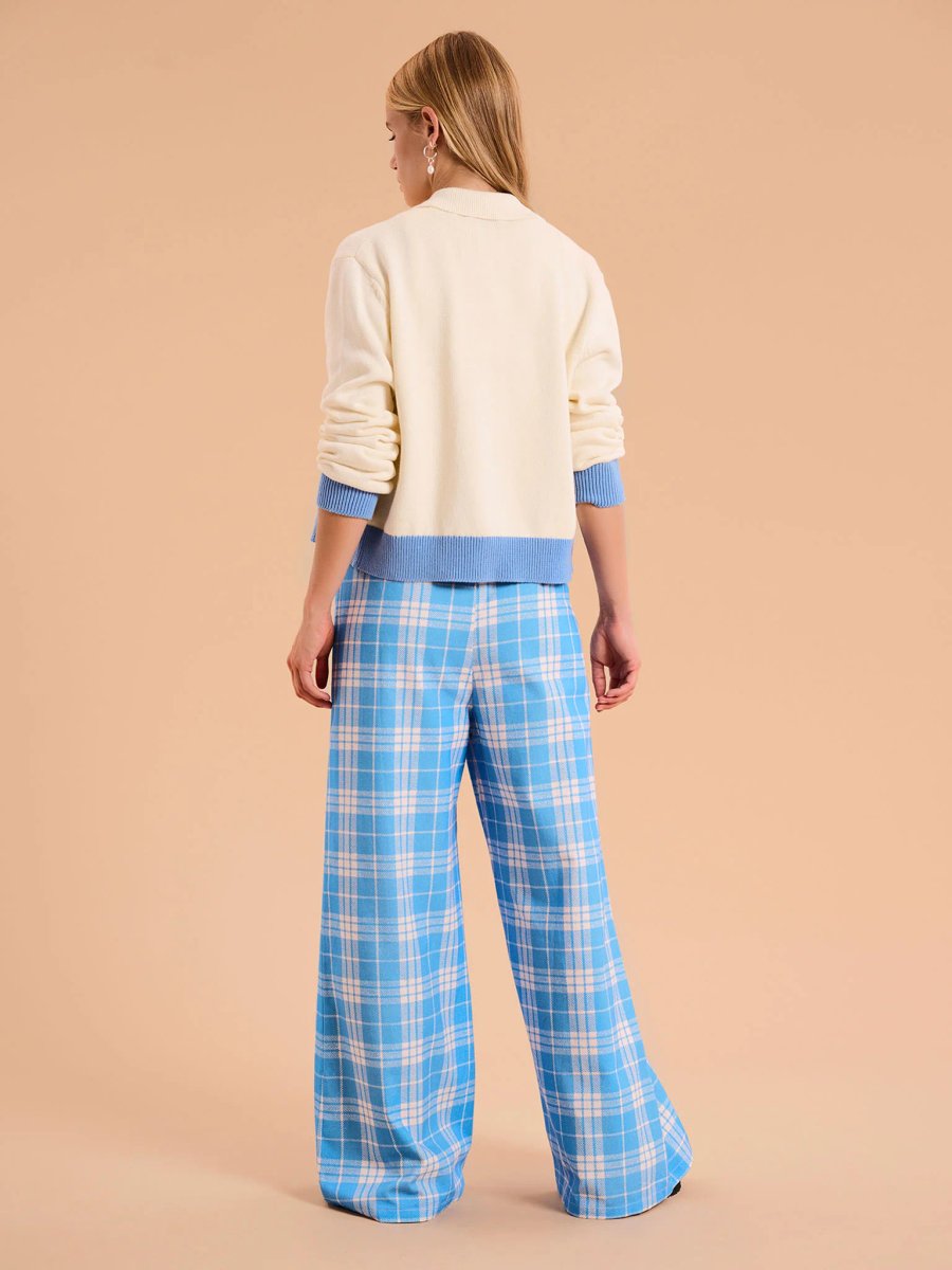 OMNES Samara Wide Leg Checked Trouser - 2