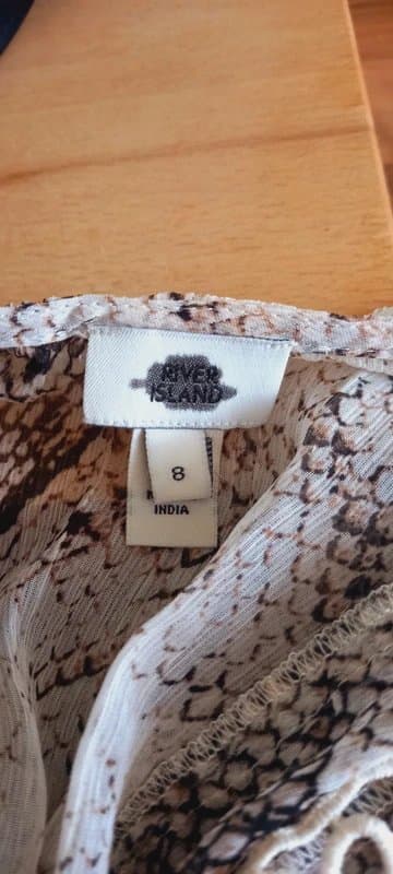 River Island Stunning RI ruffle frill chiffon blouse.