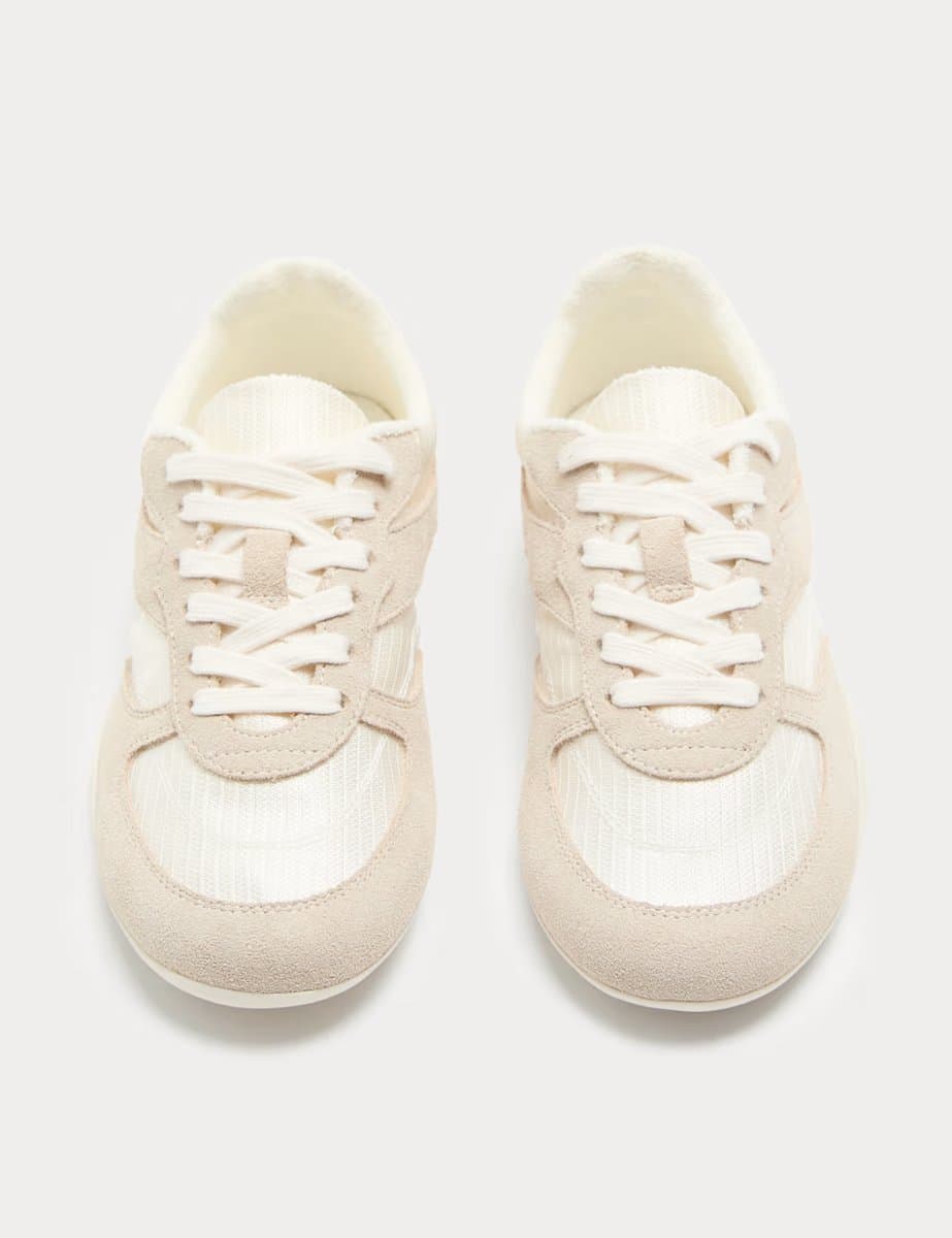 Marks & Spencer M&S Retro Runner Trainers with Side Detail in White