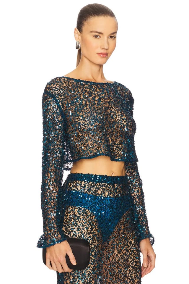 revolve Net Paillette Top - 2
