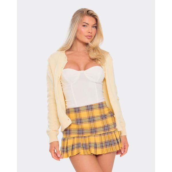 EGO Bandeau Underwired Corset Top In White, Women's Size UK 8 - 2