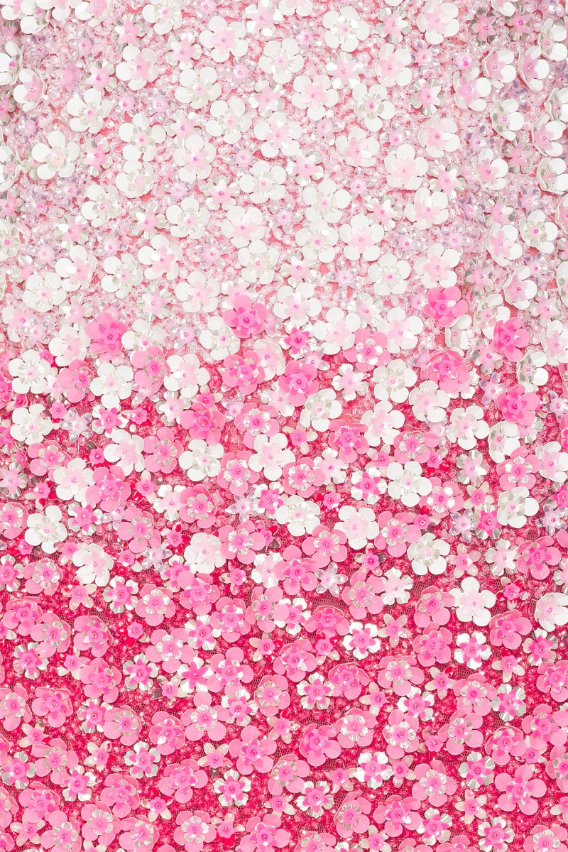 revolve Pink Petal Ombre Embroidered Dress - 4