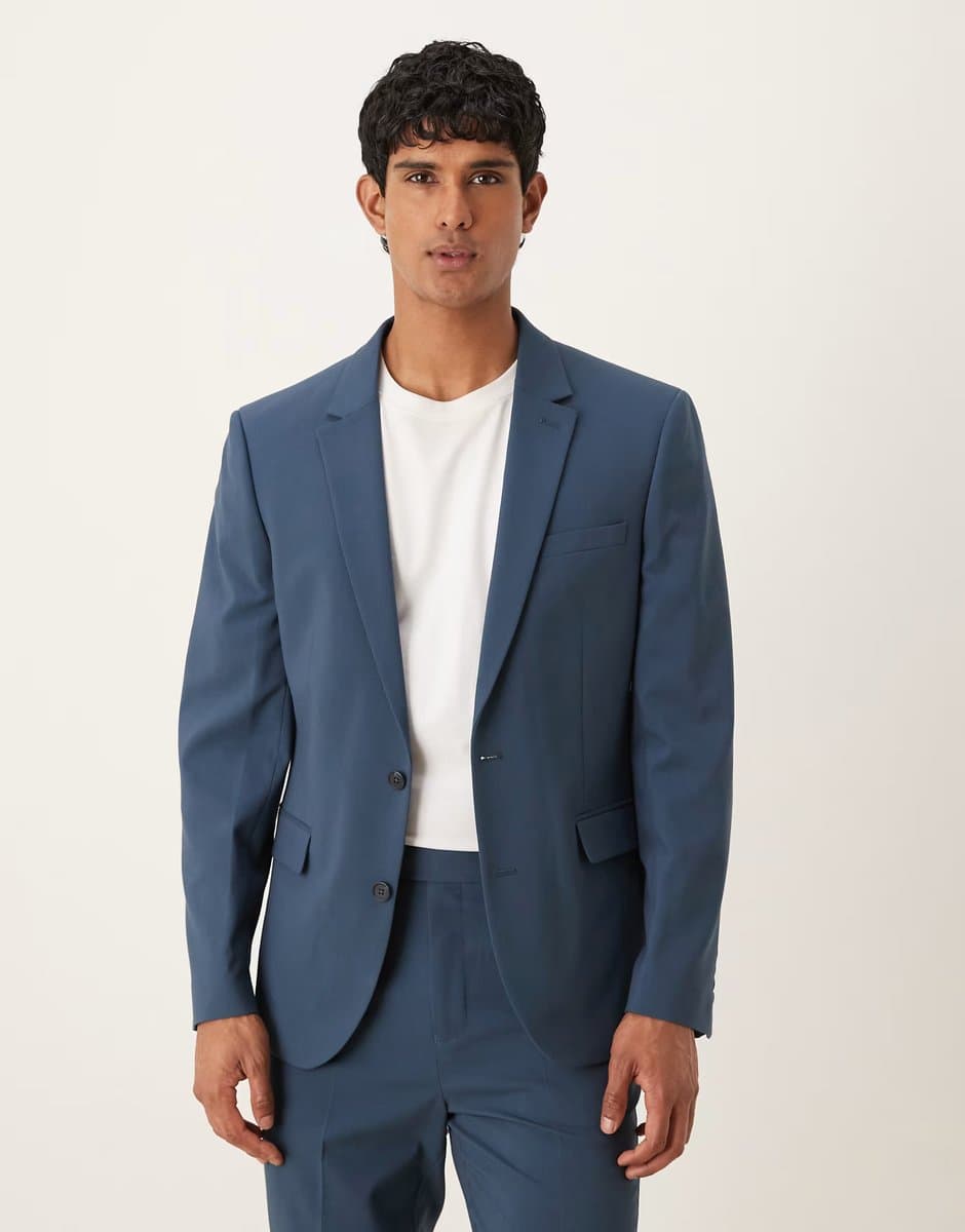 ASOS ASOS DESIGN slim suit jacket in navy