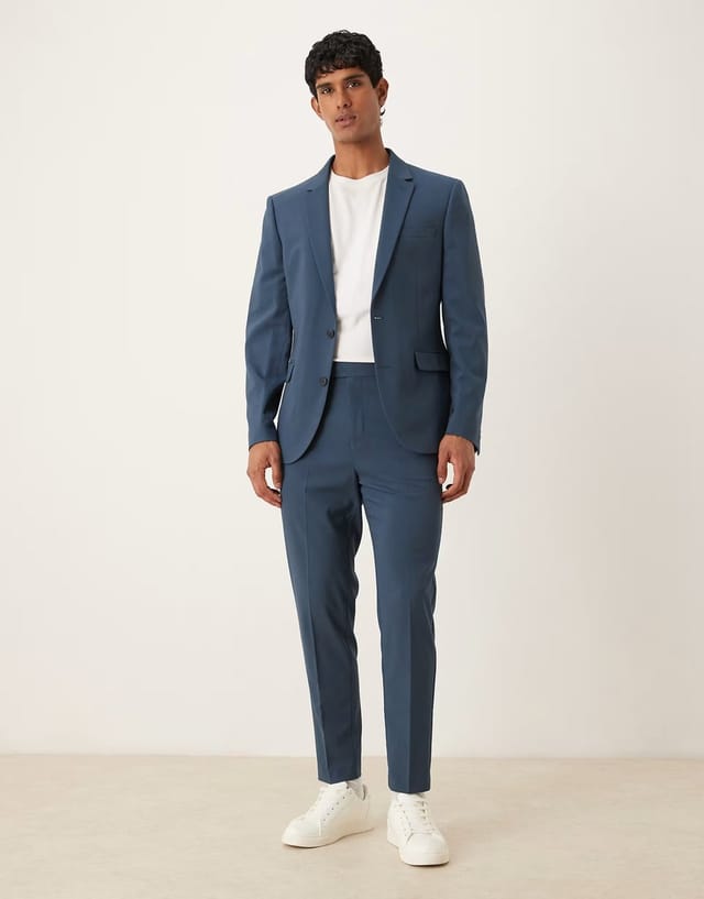 ASOS ASOS DESIGN slim suit jacket in navy - 2