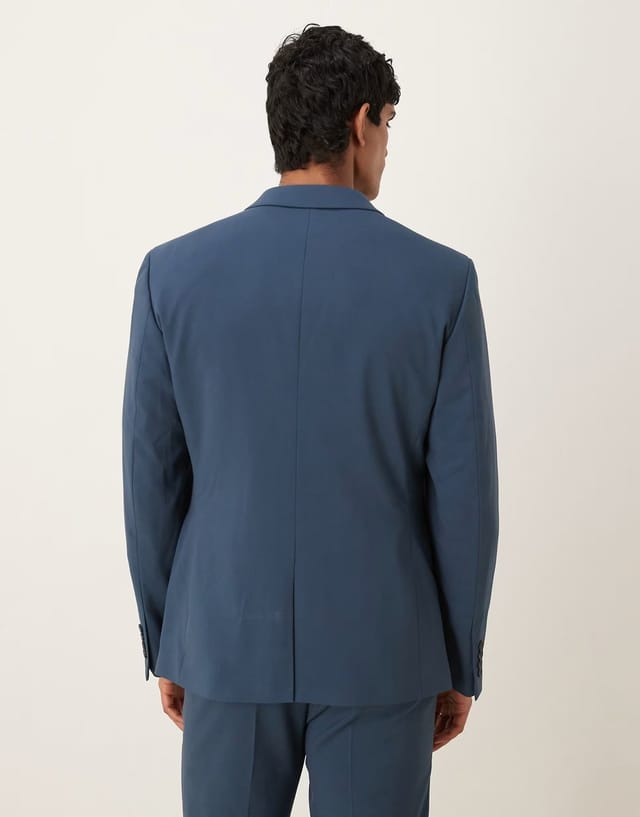 ASOS ASOS DESIGN slim suit jacket in navy - 3