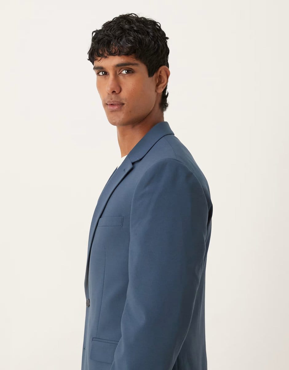 ASOS ASOS DESIGN slim suit jacket in navy - 4