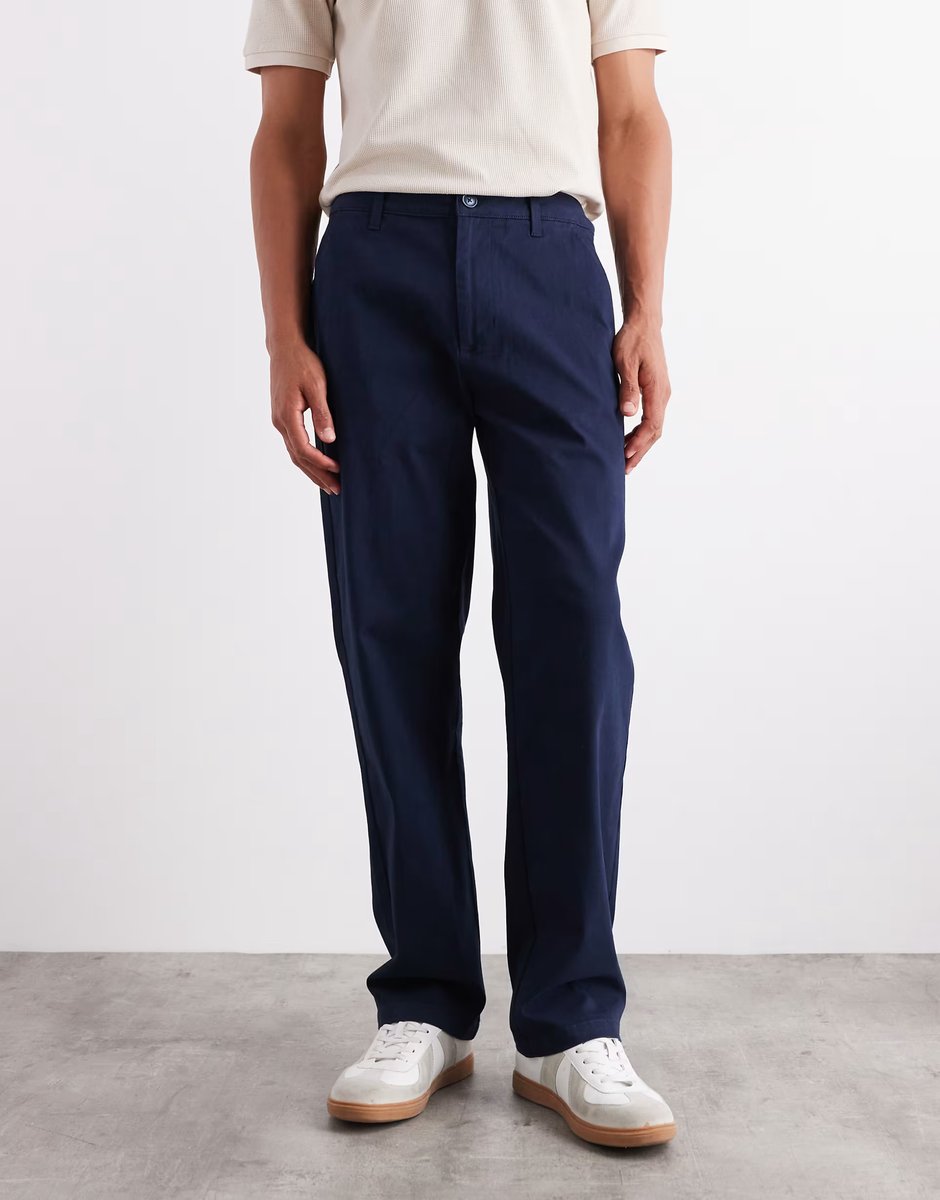 ASOS ASOS DESIGN straight chinos in navy - 2