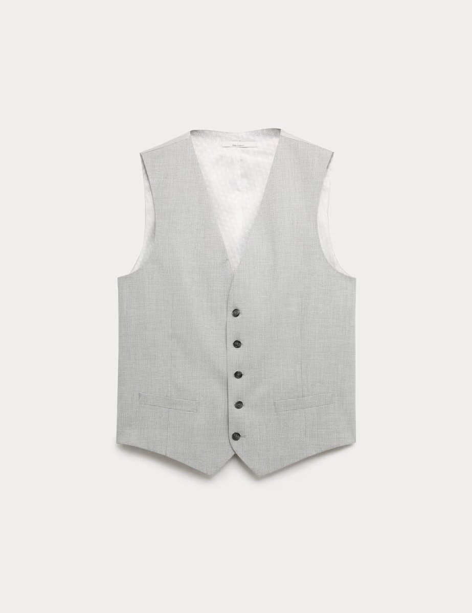 Marks & Spencer M&S Stretch Waistcoat Light Grey
