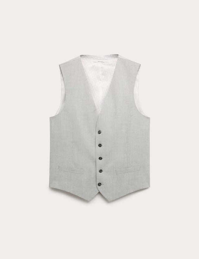 Marks & Spencer M&S Stretch Waistcoat Light Grey - 2